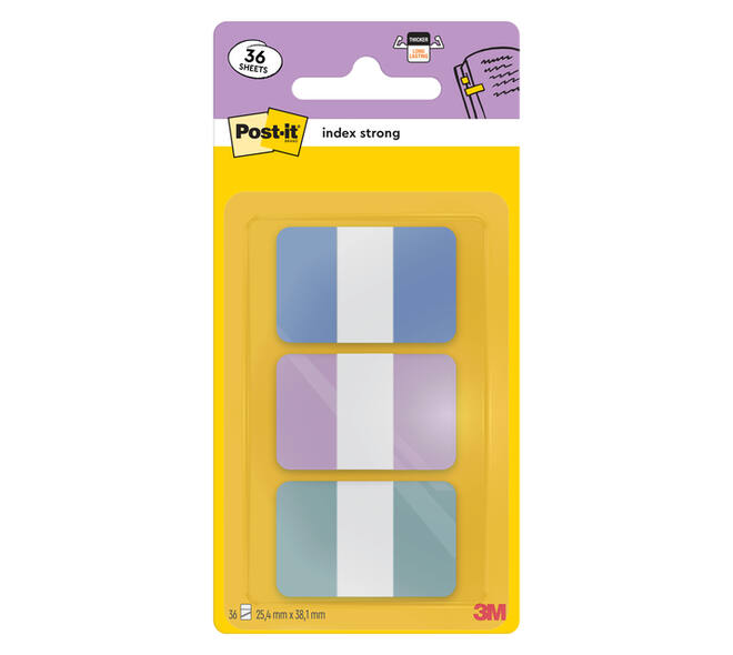 Indextabs Post-it 686-3COAST 25,4x38,1mm Strong 36 tabs