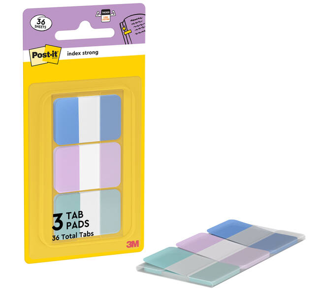 Indextabs Post-it 686-3COAST 25,4x38,1mm Strong 36 tabs