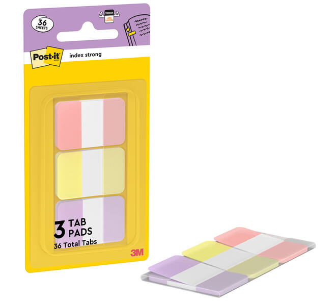 Indextabs Post-it  686-3SUN 25,4x38,1mm Strong, 36 tabs