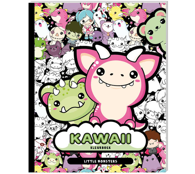 Kleurboek Kawaii Little Monsters