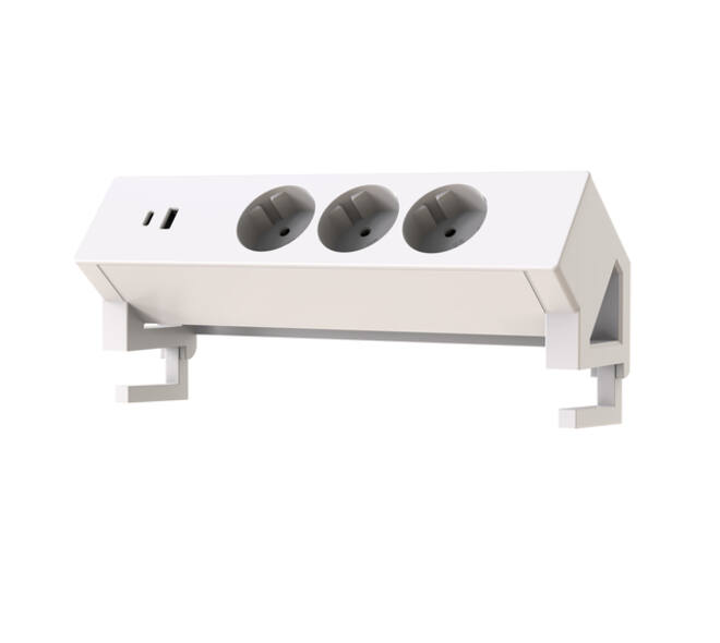 Stekkerdoos Euroseats opbouw 3 voudig USB A+C wit
