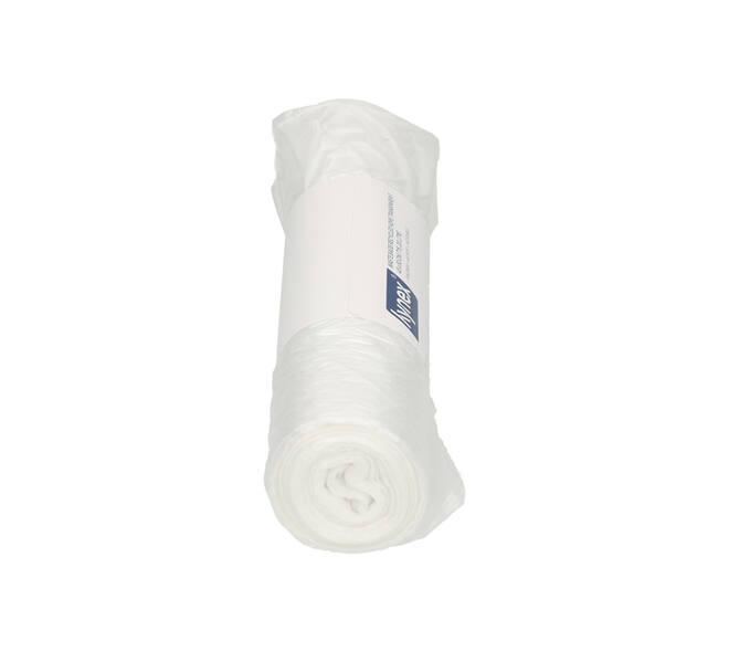 Afvalzak Hynex 45x50cm HDPE recycled T15 20L transparant rol à 50 stuks