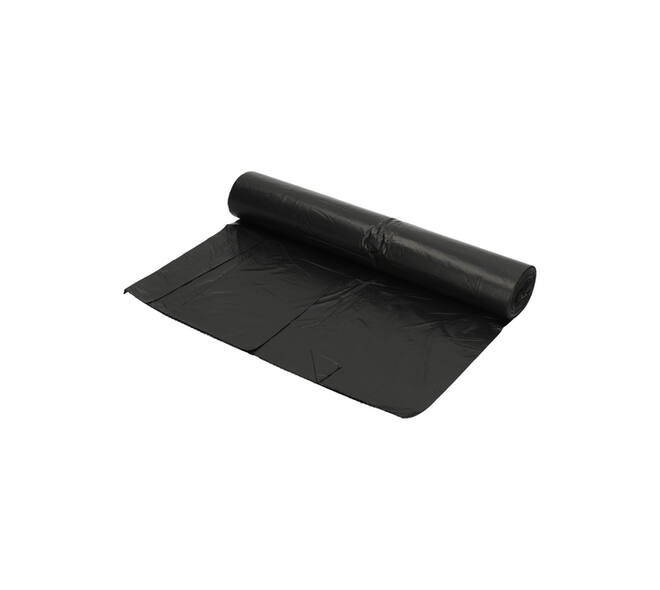 Afvalzak Hynex 60x80cm HDPE recycled T25 60L zwart rol à 25 stuks