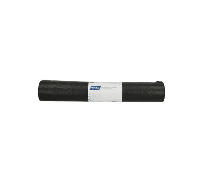 Afvalzak Hynex 70x110cm HDPE recycled T25 120L zwart rol à 25 stuks