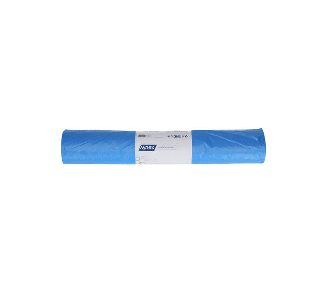 Afvalzak Hynex 70x110cm HDPE recycled T25 120L blauw rol à 25 stuks