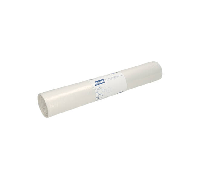 Afvalzak Hynex 70/15x200cm LDPE recycled T80 400L transparant ponsgaten rol à 5 stuks