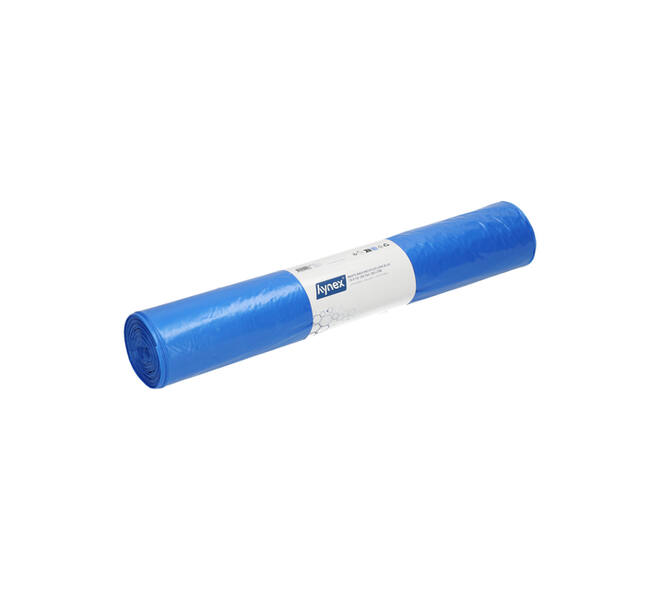 Afvalzak Hynex 70x110cm LDPE recycled T40 120L blauw rol à 20 stuks