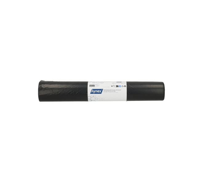 Afvalzak Hynex 60x80cm LDPE recycled T40 60L zwart rol à 20 stuks
