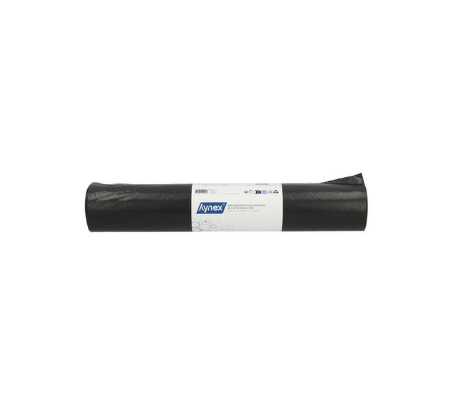 Afvalzak Hynex 60x80cm LDPE recycled T60 60L zwart rol à 20 stuks