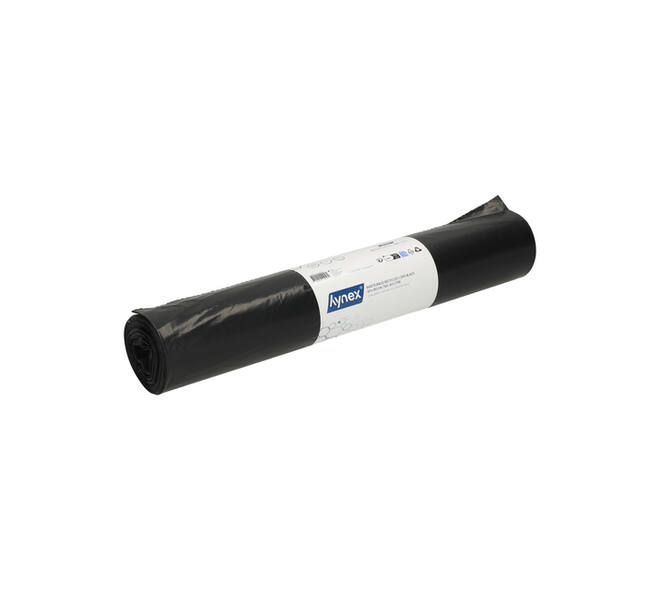 Afvalzak Hynex 60x80cm LDPE recycled T60 60L zwart rol à 20 stuks