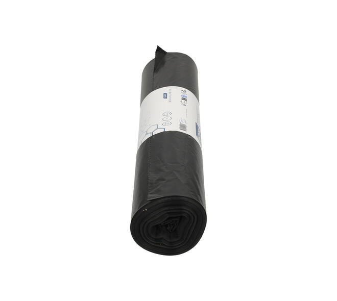 Afvalzak Hynex 60x80cm LDPE recycled T60 60L zwart rol à 20 stuks