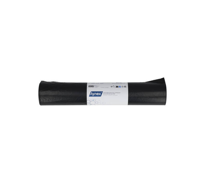 Afvalzak Hynex 60x80cm LDPE recycled T60 60L zwart rol à 20 stuks