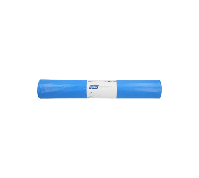 Afvalzak Hynex 80x110cm LDPE recycled T60 130L blauw rol à 20 stuks