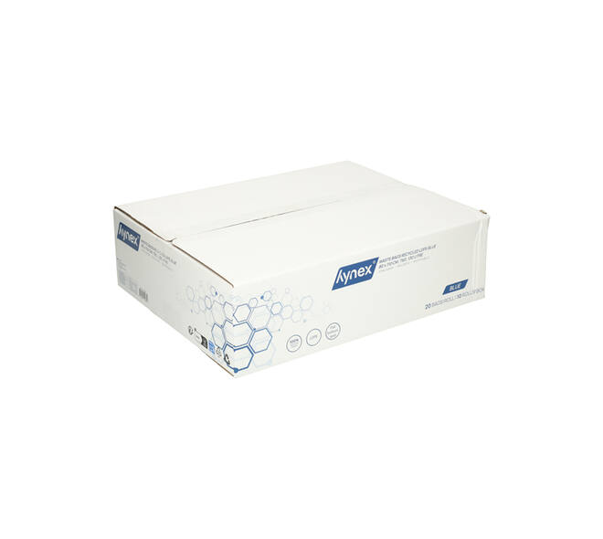 Afvalzak Hynex 80x110cm LDPE recycled T60 130L blauw rol à 20 stuks