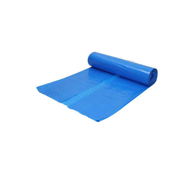 Afvalzak Hynex 65/25x135cm LDPE recycled T80 240L blauw rol à 10 stuks