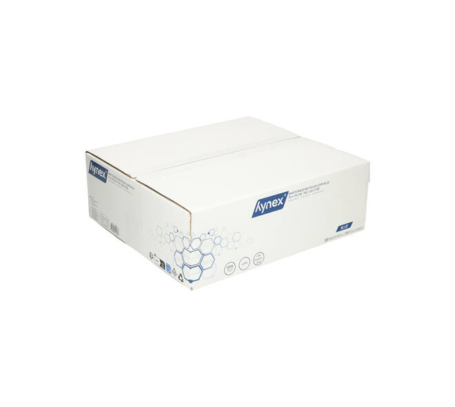 Afvalzak Hynex 70x110cm LDPE recycled T60 120L blauw rol à 20 stuks