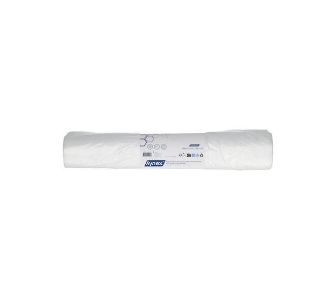 Afvalzak Hynex 63x70cm HDPE recycled T15 50L transparant rol à 50 stuks