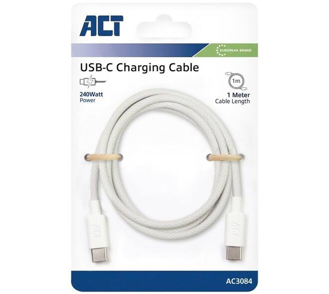 Kabel ACT 2.0 USB-C 240W 1 meter wit