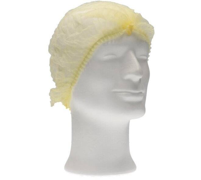 Haarnet CMT clip non-woven L 53cm PP geel 100 stuks