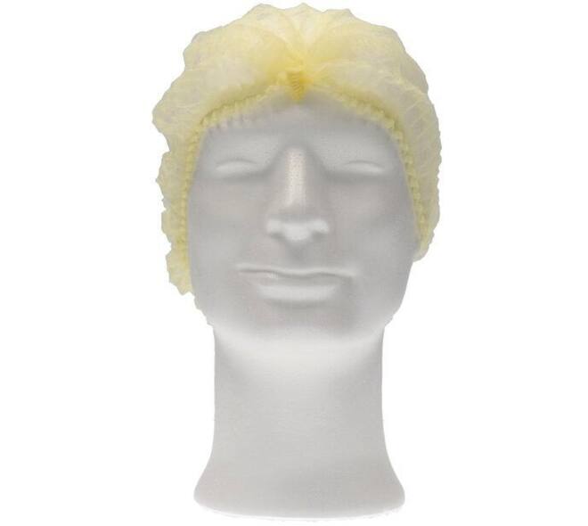 Haarnet CMT clip non-woven L 53cm PP geel 100 stuks