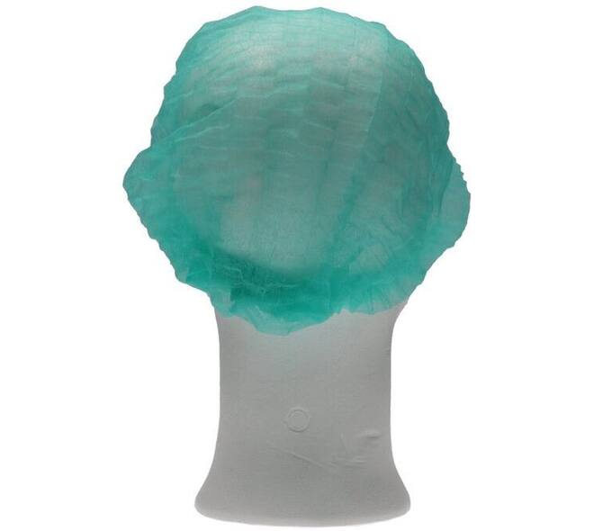 Haarnet CMT clip non-woven M 49cm PP groen 100 stuks