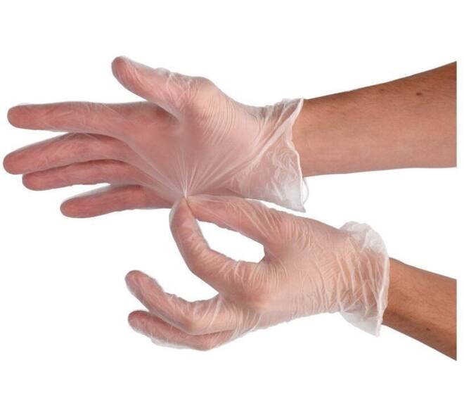 Handschoen CMT L vinyl poedervrij wit 100 stuks