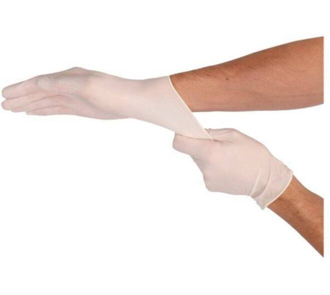Handschoen CMT S latex poedervrij wit 100 stuks