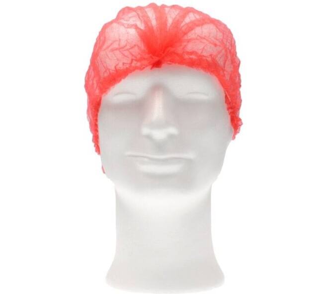 Haarnet CMT clip non-woven M 49cm PP rood 100 stuks