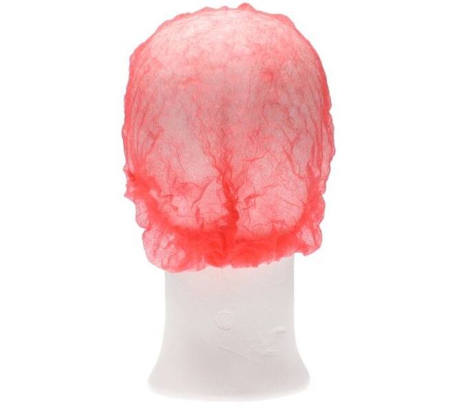 Haarnet CMT clip non-woven M 49cm PP rood 100 stuks