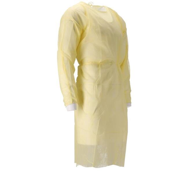 Isolatieschort CMT PP non woven 120x140cm geel