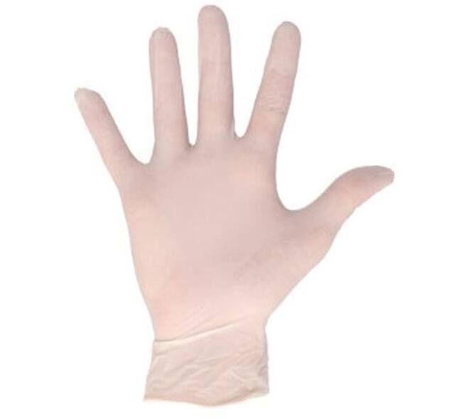 Handschoen CMT M latex poedervrij wit 100 stuks