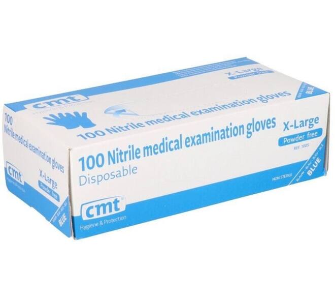 Handschoen CMT XL soft nitril blauw 100 stuks