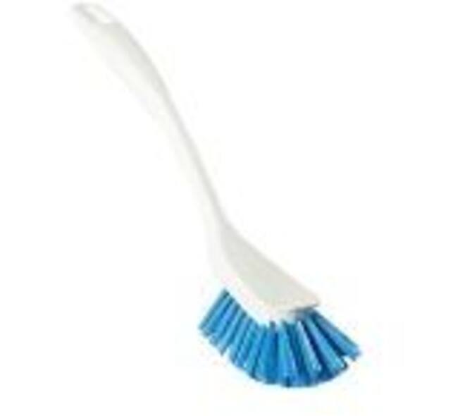 Afwasborstel  Vikan classic medium 255mm wit blauw