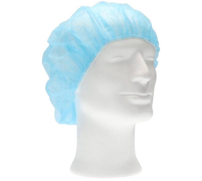 Haarnet CMT bouffant non-woven XL 58cm PP blauw 100 stuks