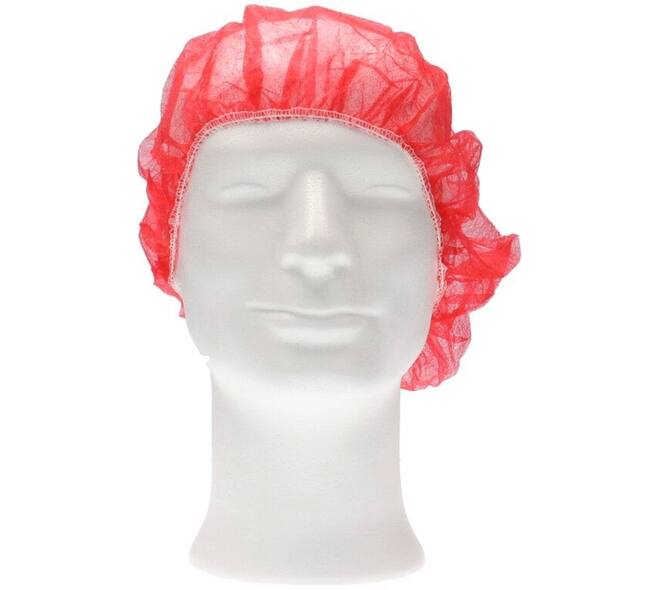 Haarnet CMT bouffant non-woven XL 58cm PP rood 100 stuks