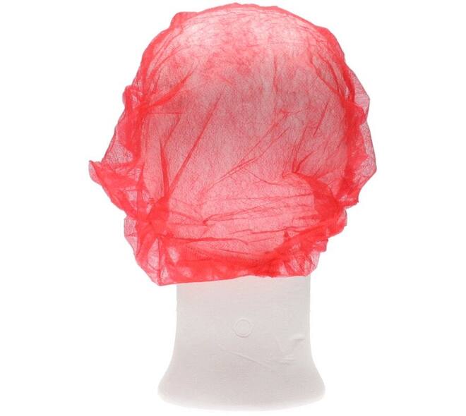 Haarnet CMT bouffant non-woven XL 58cm PP rood 100 stuks