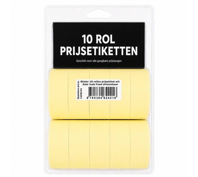 Etiket voor Sato Judo Food 26x16 mm wit afneembaar
