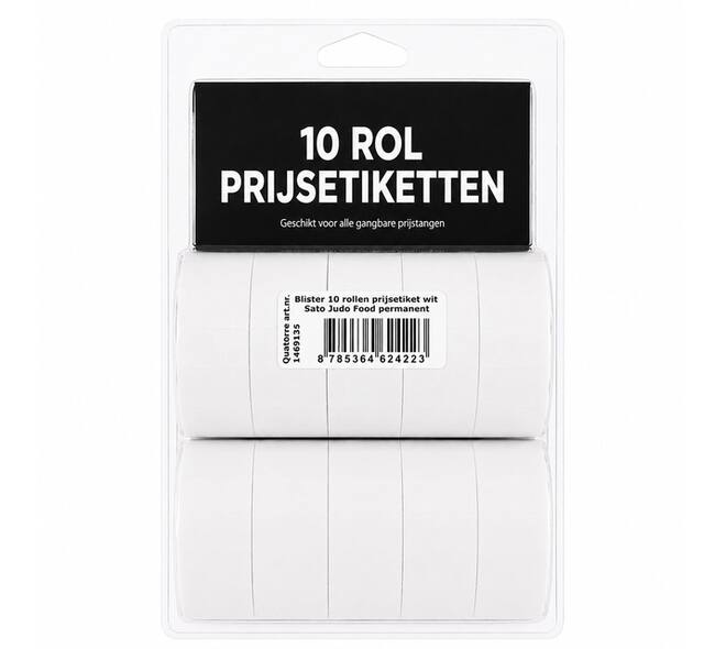Etiket voor Sato Judo Food 26x16 mm wit permanent