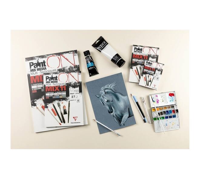 Mix Media Papier Clairefontaine 11 A5 Paint On 27 vel 250gram assorti