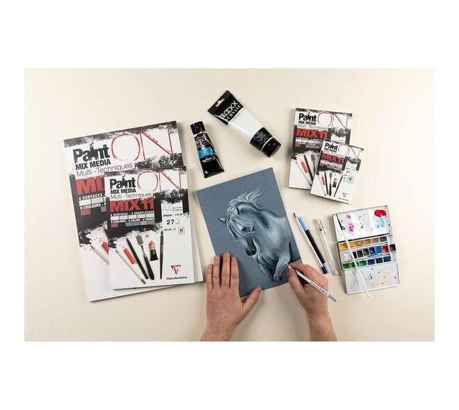 Mix Media Papier Clairefontaine 11 A5 Paint On 27 vel 250gram assorti