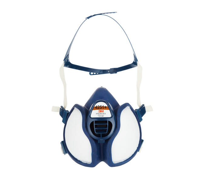 Mondmasker 3M met geïntegreerde filters 4251+, A1P2 organische dampen