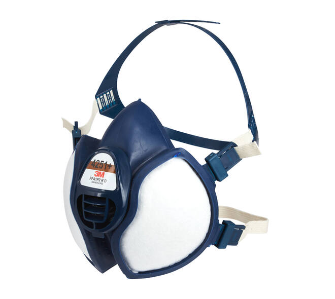 Mondmasker 3M met geïntegreerde filters 4251+, A1P2 organische dampen