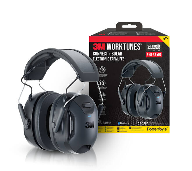 Oorkap 3M WorkTunes Connect en Solar Bluetooth 33dB zwart