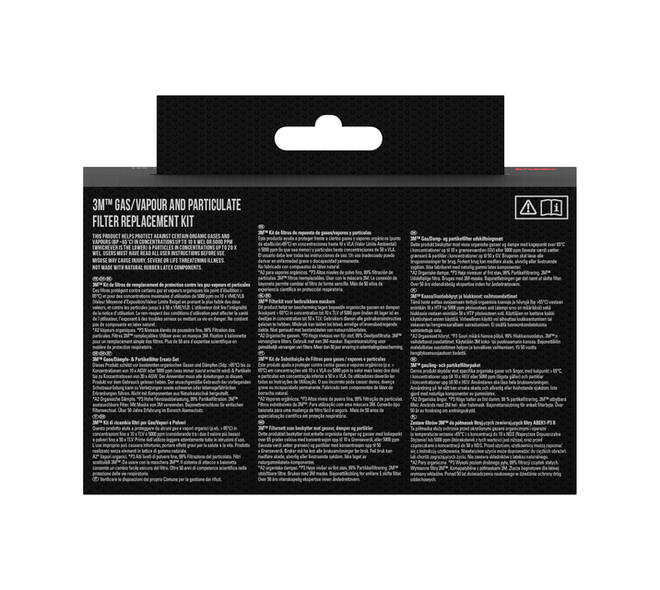 Mondmasker 3M met vervangbare filters 6002KIT-1, A2P2 organische dampen