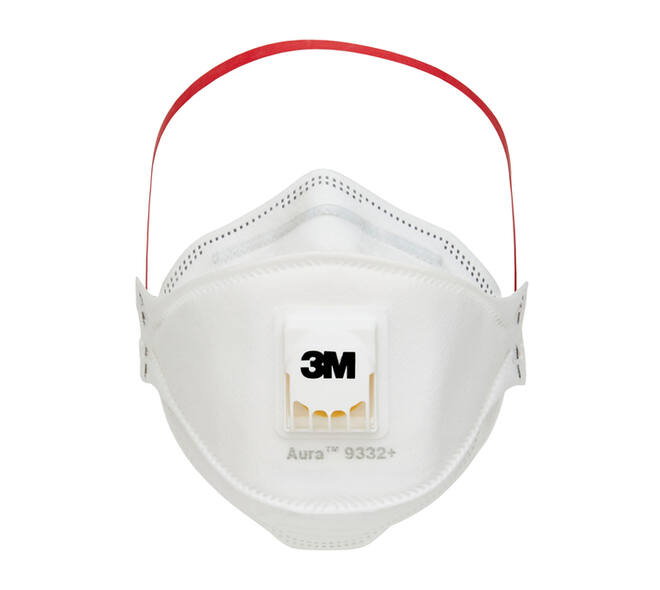 Stofmasker 3M Aura Comfort Cool Flow 9332 FFP3 met ventiel 5 stuks