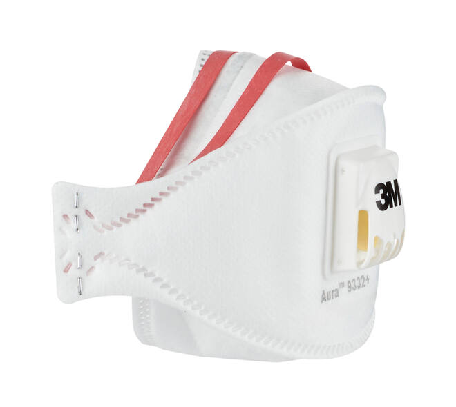 Stofmasker 3M Aura Comfort Cool Flow 9332 FFP3 met ventiel 5 stuks