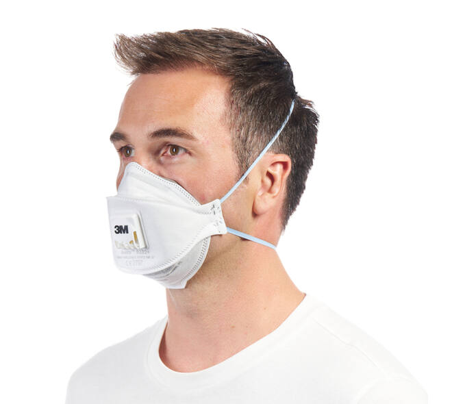 Stofmasker 3M Aura Comfort Cool Flow 9332 FFP3 met ventiel 2 stuks