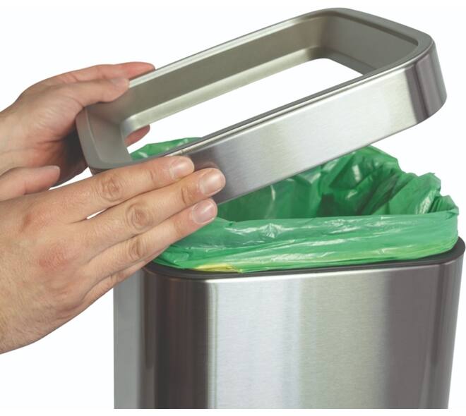 Afvalbak MAUL Prime 25 liter met inwerpopening rvs