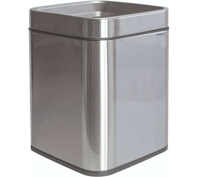 Afvalbak MAUL Prime 15 liter met inwerpopening rvs