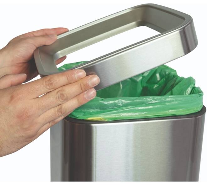 Afvalbak MAUL Prime 30 liter met inwerpopening rvs